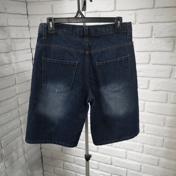 Paper Denim & Cloth Youth's Size 16 Medium Wash Longer Wide Leg Shorts - Picture 2 of 11